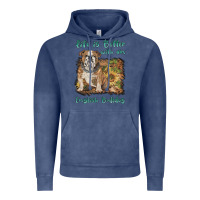 Vintage Denim life is better with a english bulldog Vintage Hoodie - BarkalooDesign
