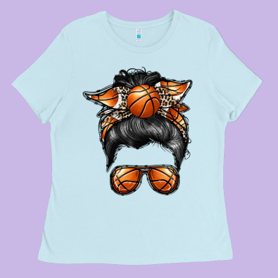 Basketball Mom Ladies Tee Designed By Racoondesign