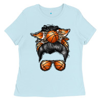 Baby Blue basketball mom Ladies Tee - RacoonDesign