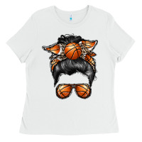 White basketball mom Ladies Tee - RacoonDesign