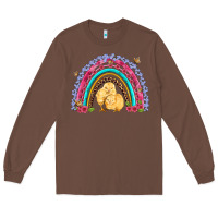 Chestnut easter flowers and butterfly with chicks rainbow Long Sleeve Tee - Artiststas