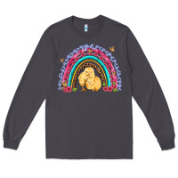 Smoke easter flowers and butterfly with chicks rainbow Long Sleeve Tee - Artiststas