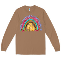 Toasted Coconut easter flowers and butterfly with chicks rainbow Long Sleeve Tee - Artiststas