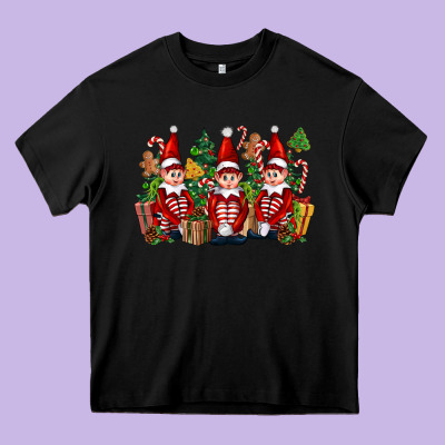 Christmas Elfs Heavy Core Tee Designed By Fadigitalartstudio