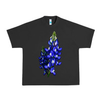 Pigment Black Bluebonnet Flower Illustrations Urban Heavy Tee - LillyAllenDesigns