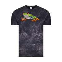 Cloud Black red eyed tree frog Vintage Tee - LillyAllenDesigns