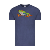 Vintage Denim red eyed tree frog Vintage Tee - LillyAllenDesigns