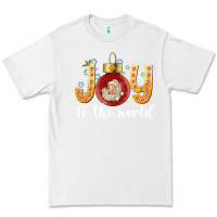 White Joy To The World Premium Tee - CowhideDigitalArt
