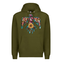 Army Green pinky western sunflower thunderbird Premium Hoodie - BarkalooDesign