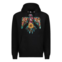 Black pinky western sunflower thunderbird Premium Hoodie - BarkalooDesign