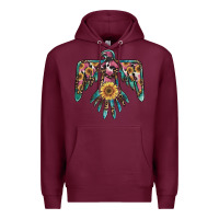Burgundy pinky western sunflower thunderbird Premium Hoodie - BarkalooDesign