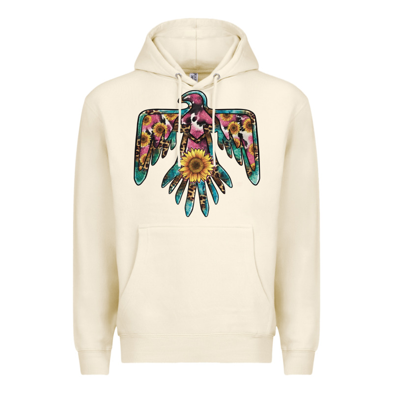 Pinky Western Sunflower Thunderbird Premium Hoodie by BarkalooDesign | Teevron