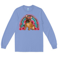 Colony Blue french bulldog floral rainbow Long Sleeve Tee - Artiststas