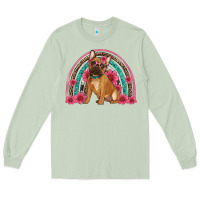Matcha french bulldog floral rainbow Long Sleeve Tee - Artiststas