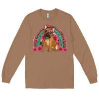 Toasted Coconut french bulldog floral rainbow Long Sleeve Tee - Artiststas