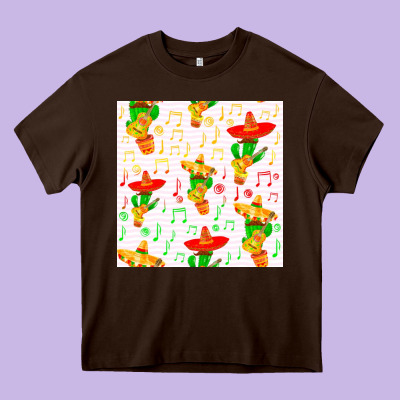 Mexico Seamless Pattern Heavy Core Tee Designed By Fadigitalartstudio