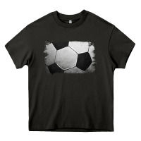 Asphalt Soccer Ball Brushstroke Heavy Core Tee - RanaPortraitStore