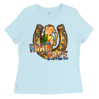 Baby Blue cowgirl horseshoe Ladies Tee - RacoonDesign