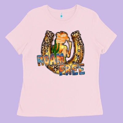 Cowgirl Horseshoe Ladies Tee Designed By Racoondesign