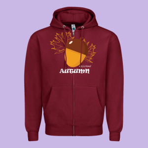 Welcome Autumn Zipper Hoodie Designed By Bettercallsaul