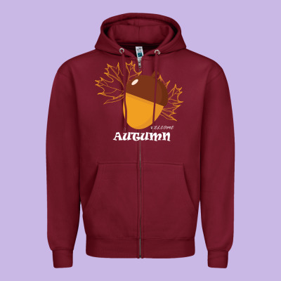 Welcome Autumn Zipper Hoodie Designed By Bettercallsaul
