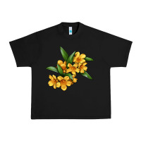 Black Yellow Jessamine Flower Illustrations Urban Heavy Tee - LillyAllenDesigns