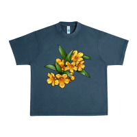 Midnight Navy Yellow Jessamine Flower Illustrations Urban Heavy Tee - LillyAllenDesigns