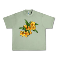 Oil Green Yellow Jessamine Flower Illustrations Urban Heavy Tee - LillyAllenDesigns