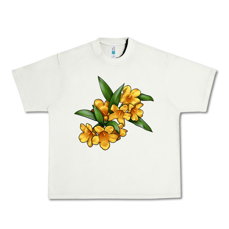 Yellow Jessamine Flower Illustrations Urban Heavy Tee by LillyAllenDesigns | Teevron