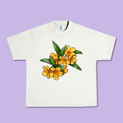 Yellow Jessamine Flower Illustrations Urban Heavy Tee Designed By Lillyallendesigns