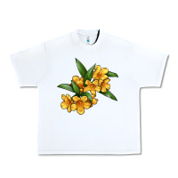 White Yellow Jessamine Flower Illustrations Urban Heavy Tee - LillyAllenDesigns