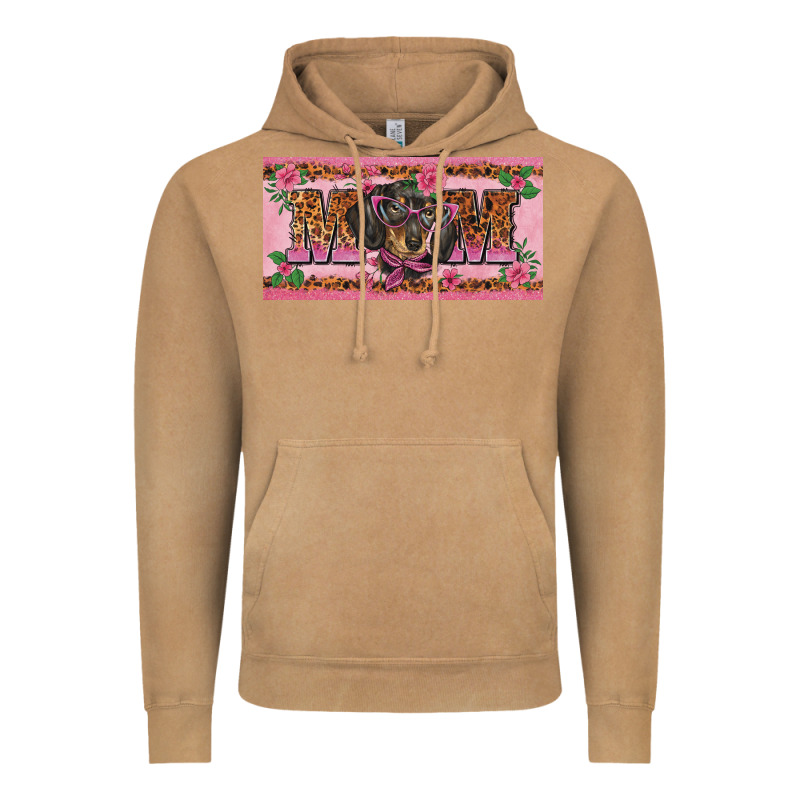 Danchshund Mom License Plate Template Vintage Hoodie by BarkalooDesign | Teevron