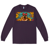 Plum german shepherd with sunflowers license plate Long Sleeve Tee - Artiststas