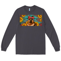 Smoke german shepherd with sunflowers license plate Long Sleeve Tee - Artiststas