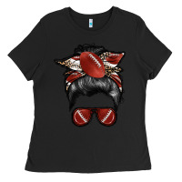 Black football mom Ladies Tee - RacoonDesign