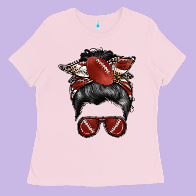 Football Mom Ladies Tee Designed By Racoondesign