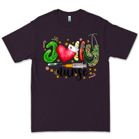 Plum Jolly Nurse Black Premium Tee - CowhideDigitalArt