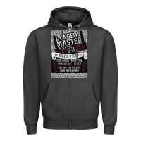 Charcoal Heather Dungeon Master, The Weaver of Lore & Fate Zipper Hoodie - Bettercallsaul