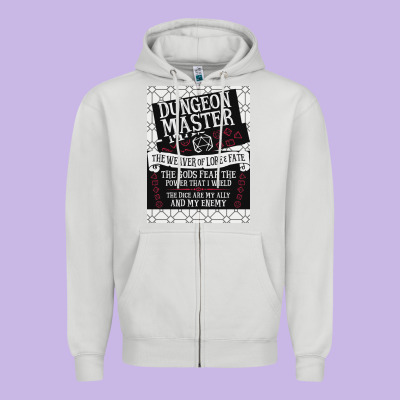 Dungeon Master, The Weaver Of Lore & Fate Zipper Hoodie Designed By Bettercallsaul