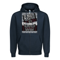 Navy Dungeon Master, The Weaver of Lore & Fate Zipper Hoodie - Bettercallsaul