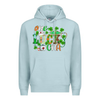 Blue Mist st.patricks one lucky cna  nurse Premium Hoodie - BarkalooDesign