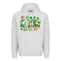 Dove Grey st.patricks one lucky cna  nurse Premium Hoodie - BarkalooDesign
