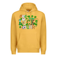 Mustard st.patricks one lucky cna  nurse Premium Hoodie - BarkalooDesign