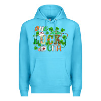 Ocean Blue st.patricks one lucky cna  nurse Premium Hoodie - BarkalooDesign
