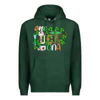 Sports Green st.patricks one lucky cna  nurse Premium Hoodie - BarkalooDesign