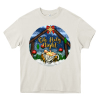 Cream oh holy night Heavy Core Tee - BundleAndBundleShop