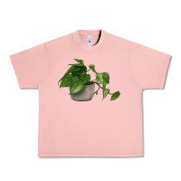 Salmon Philodendron Urban Heavy Tee - LillyAllenDesigns