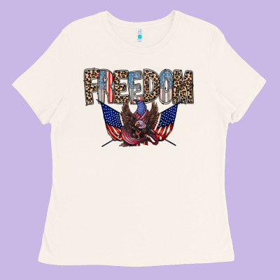 Freedom Ladies Tee Designed By Racoondesign