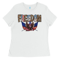 White freedom Ladies Tee - RacoonDesign