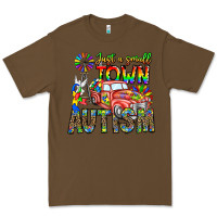 Cacao Just a Girl Small Town Autism Premium Tee - CowhideDigitalArt